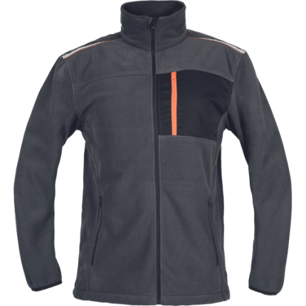 03010717 EMERTON STR fleece jacket grey orange DSC 3047.tif