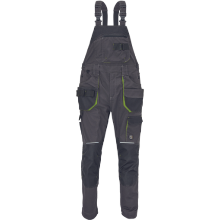 GREENDALE bibpants anthracite/lime