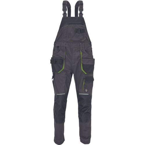 GREENDALE bibpants anthracite/lime
