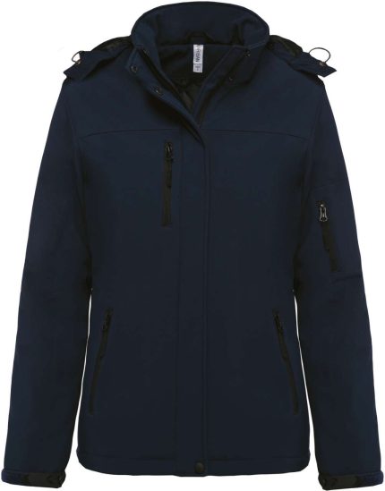 KA651 LADIES’ HOODED SOFTSHELL LINED PARKA