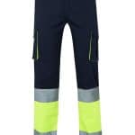 Two tone stretch multi pocket trousers